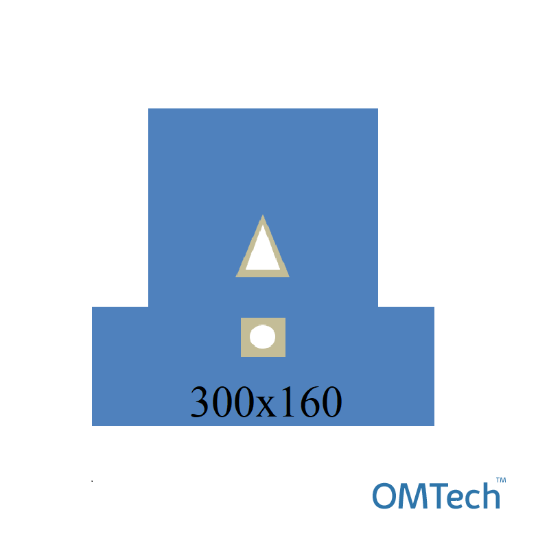 Покриття операційне OMTech™ для гінекологічних операцій №6 300см х 160см на дугу, з захисним покриттям для ніг, адгез. полями (ламінований спанбонд - 45 г/м2)